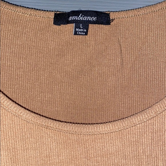 Ambiance Brown Long Sleeve Top size Large - Picture 2 of 5